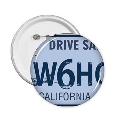 Imagem de Placa de licença EUA padrão americano pinos crachá botão emblema decoração acessório 5 peças