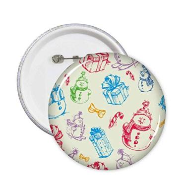 Imagem de Mas, boneco de neve, presente festival, alfinetes, emblema, botão, decoração, acessório, 5 peças