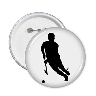 Imagem de Emblema para decoração de hóquei esportes corrida educação física alfinetes botão emblema acessório 5 peças