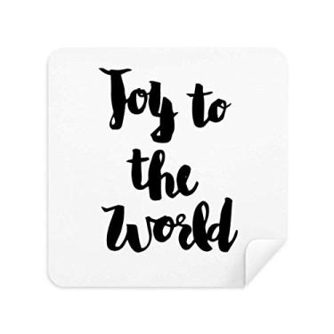 Imagem de DIYthinker Joy To The World – Limpador de tela estilo pano de limpeza camurça 2 peças