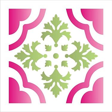 Imagem de Stencil de Acetato para Pintura OPA Simples 14 x 14 cm - 1368 Ladrilho Trevo