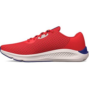 Imagem de Under Armour Charged Pursuit 3 Tênis de corrida masculino, (600) Bolt Red/Bauhaus Blue/White, 43