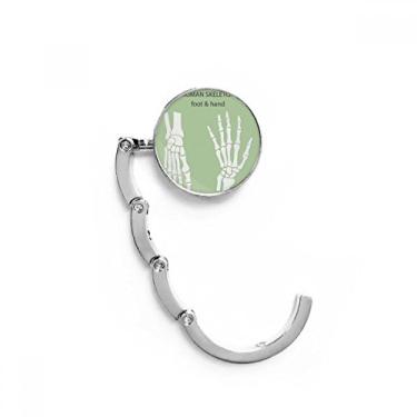 Imagem de Gancho de mesa de mão e pé com esqueleto humano, gancho de extensão dobrável