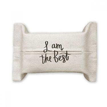 Imagem de Bolsa de linho de algodão com citação I Am The Best