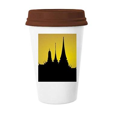 Imagem de Caneca de cerâmica tailandesa da cultura de alfândegas para têmpora de café copo de cerâmica