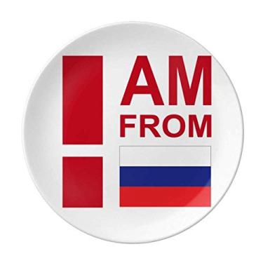 Imagem de I Am From Russian Federation Prato Decorativo de Porcelana Salver Prato de Jantar