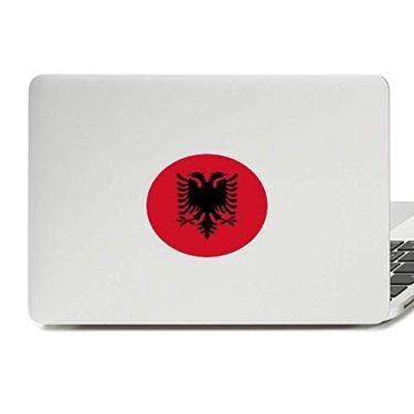 Imagem de Adesivo de vinil com a bandeira nacional da Albânia da Europa com emblema gráfico para laptop