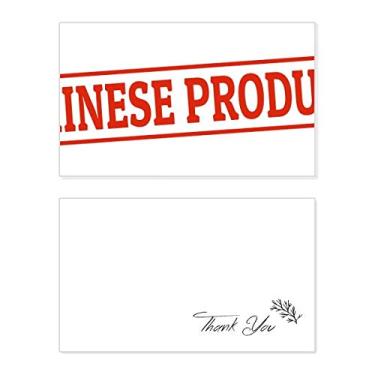 Imagem de Selo de produto chinês vermelho padrão vermelho cartão de agradecimento aniversário comemoração casamento agradecimento