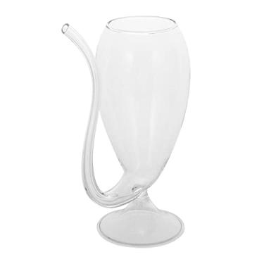 Imagem de Angoily Criativo Vampiro Filtro Vinho Tinto Ta?a Copo de Suco De Vidro Transparente Tubo Bebendo Palha Alta Gorosilicate Jarra De Vinho de Vidro 170Ml