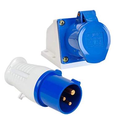 Imagem de Conjunto Industrial Tomada + Plug Macho Jng 2p+t 32a Az Mgi