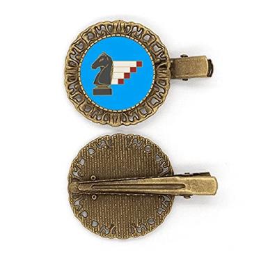 Imagem de Knight Chess Pieces Cheval Horse Hairpin Headdress Broche Hair Clip Presilha