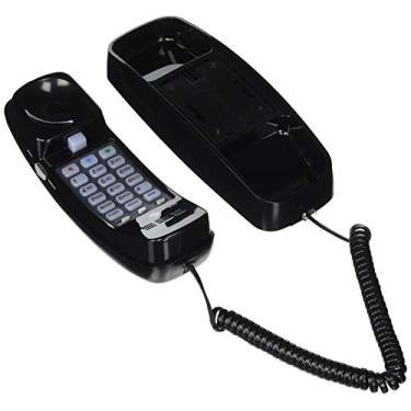 Imagem de AT&T 89-0008-05 Modelo 93040; AT&T 210 telefone com fio de acabamento preto