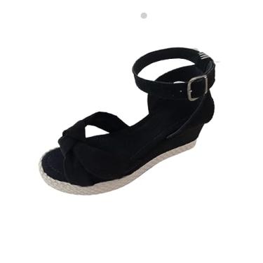 Imagem de Sandalia Anabela feminina Plataforma Tamanco Avarca Salto Nó Camurça Confortável Andy Shoes (Nude, br_footwear_size_system, adult, numeric, numeric_34)