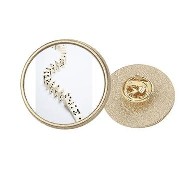 Imagem de Dono Pai Gow Photo Gambling Round Metal Golden Pin Broche Clip, Medium, não aplicar