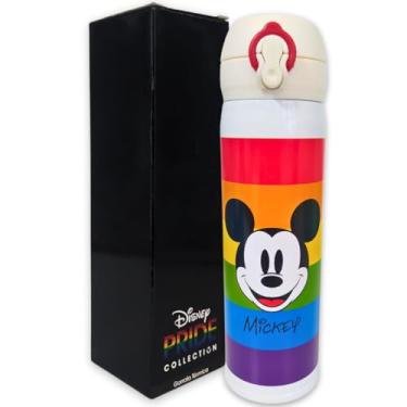 Imagem de Garrafa Térmica 400ml Squeeze Água Café Academia Trabalho Passeio Viagem Resistente LGBT Disney Pride