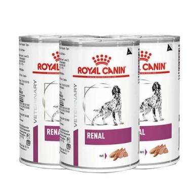 Imagem de Combo 3 Latas Ração Úmida Royal Canin Cães Adultos Veterinary Renal 41
