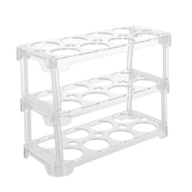 Imagem de Generic 3 Pçs Grade De Geladeira Titular Bandeja Acampamento Transportadora Caso Claro Recipiente De Armazenamento De Ovos Prateleiras Suportes Recipientes Com Tampas