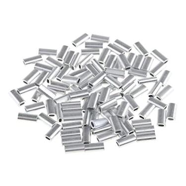 Imagem de shamjina Conector de Equipamento de Pesca para Tubos de Pesca com de de Barril 100 Unidades de Alumínio, 1.5mm