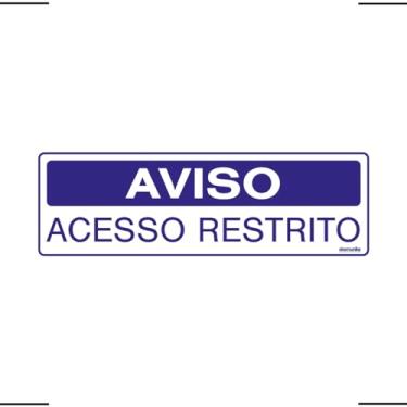 Imagem de Placa De Sinalização Aviso Acesso Restrito 30x10 Ekomunike - S-234/1 F9e