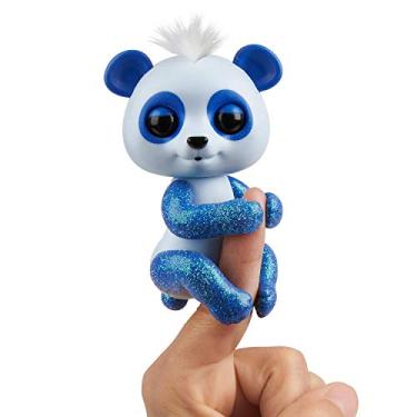 Imagem de WowWee Fingerlings Glitter Panda - Archie (Blue) - Interactive Collectible Baby Pet