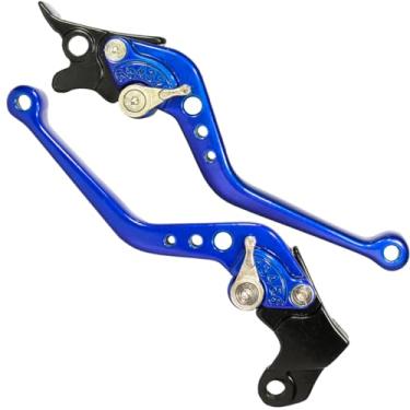 Imagem de Manete de freio embreagem esportivo a disco NXR125 NXR150 NXR160 Bros XRE300 Falcon Tornado Sahara NX150 NX200 XR200 par (Azul)