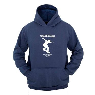 Imagem de Moletom Masculino Canguru Flanelado Skate California Inverno