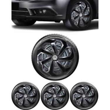 Imagem de Jogo 4 Calotas Esportivas Spider Grafite/Preto aro 14 VOLKS Gol G2 G3 G4 G5 G6 G7 Up Fox Voyage Parati Saveiro Bora Polo SpaceFox