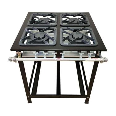 Imagem de Fogão Industrial Gold 4 Bocas 2QS 2QD Baixa Pressão Perfil 7 Cefaz