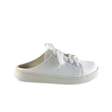 Imagem de Tênis Mule de Tecido Branco e com Sola Branca - ULLY-Feminino