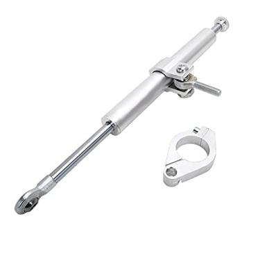 Imagem de awagas Estabilizador universal de amortecedor de direção de motocicleta, 33 cm de alumínio, direção de direção ajustável, controle do amortecedor de direção para ATV 6 Way Honda Yamaha Kawasaki Suzuki Aprilla Halley KTM BMW