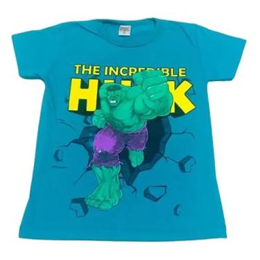 Imagem de Camiseta Infantil Menino Personagens Meia Malha (Hulk, 8)