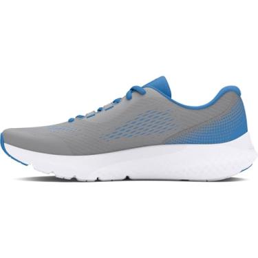 Imagem de Under Armour Tênis de corrida unissex para crianças com carga escolar Rogue 4, (100) Cinza moderno/azul viral/azul viral, 5.5 Big Kid