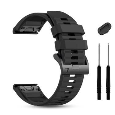 Imagem de ZPJPPLX Pulseira de relógio Garmin Fenix8 AMOLED 47 mm/Fenix E/Fenix 6 Pro/6/7/7 Pro/5/5 Plus, pulseiras de silicone macio para smartwatch Forerunner 965/955/945/Approach S70 47mm/S62/S60/quatix 7