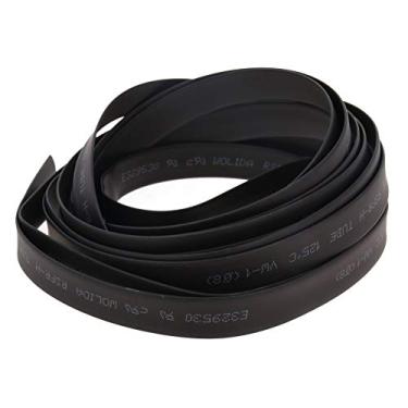 Imagem de Bettomshin 1 peça de conduíte de tubo termorretrátil PE 0,8 cm de diâmetro de 3,5 m de comprimento tubo isolado relação de envoltório de tubo 2:1 manga de cabo elétrico para proteção de isolamento de longa duração, preto