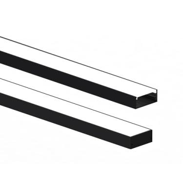 Imagem de PERFIL LED TASCHIBRA ZENITH 50X21 SOBREPOR 21X50X1000MM PRETO FOSCO