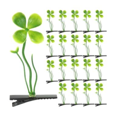Imagem de LOGOFUN 40 peças grampos de cabelo trevo de quatro folhas plantas grampos de cabelo brotos presilhas de cabelo adoráveis acessórios de cabelo para meninas pequenas