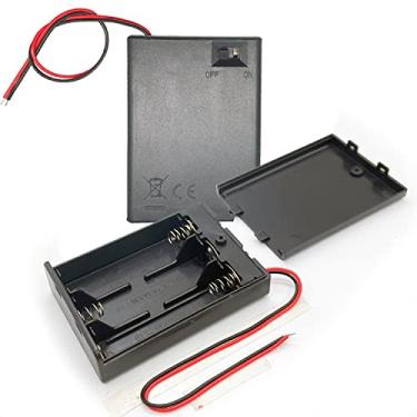 Imagem de Jstincal Suporte de 3 Pilhas AA, Caixa de Bateria 3AA, 4,5 - 5 V, Com Interruptor Liga/Desliga, Pacote com 2