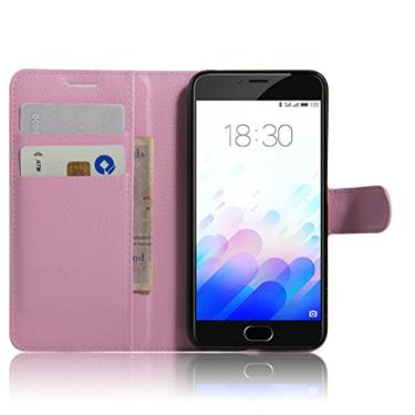 Imagem de Capa MEIZU M3S – Capa carteira com suporte de couro PU Manyip para MEIZU M3S, capa de proteção de telefone estilo empresarial, capa com [compartimentos para dinheiro e cartão]