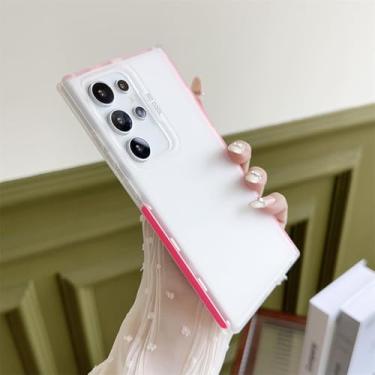 Imagem de Capa para Galaxy A34 5G, capa de silicone translúcida fosca à prova de choque, rosa vermelha, para Galaxy A34 5G