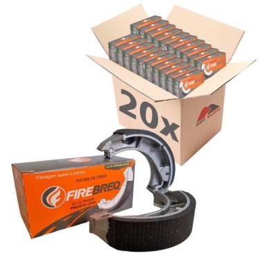 Imagem de Kit Atacado 20 Patins Lona de Freio Firebreq Standard 0,25 0,50 Biz Po