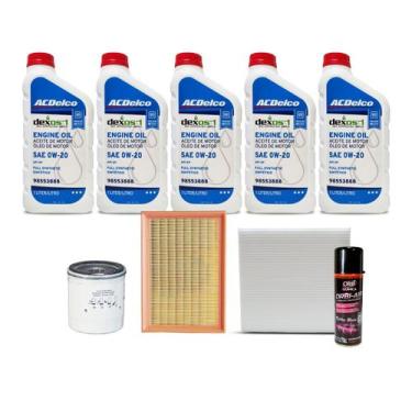 Imagem de Kit Troca De Óleo Chevrolet Tracker Flex 1.4 Turbo 5 Acdelco 0w20 + Hi