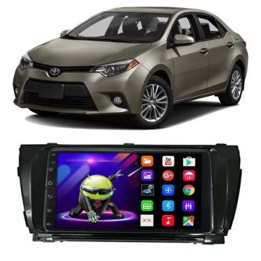 Imagem de Kit Central Multimídia Android Corolla 2015 2016 2017 2 Din Black Pian