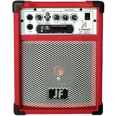Imagem de Caixa De Som Bluet Mic Guitar 6 Pol. 30W Rms Cor Vermelho - Jf Conques
