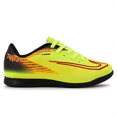 Imagem de Chuteira Futsal Topper Strike 4 Juvenil (28, Amarelo/Laranja)