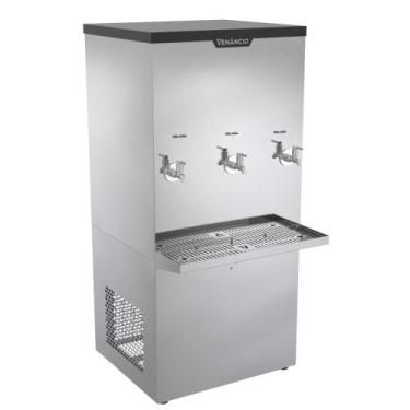 Imagem de Bebedouro Industrial 100 Litros Venâncio Inox 3 Torneiras Geladas 127V