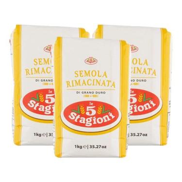Imagem de Pack c 3 Semola Rimacinata de trigo italiana Le 5 Stagioni 1 Kg - Le 5
