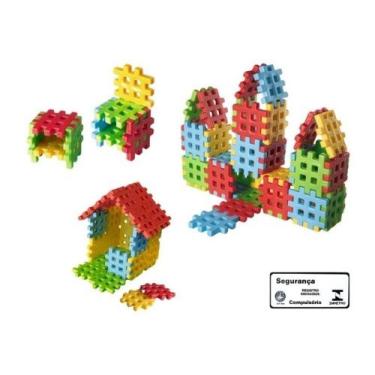Imagem de Blocos para Criar Montar e Desmontar 60 Pecas Cometa Brinquedo Educati