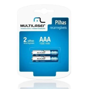 Imagem de Pilha Recarregável AAA 1000 mAh, Pack com 2 Multilaser - CB0, 2 unidad