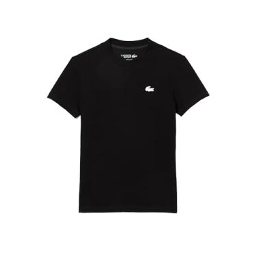 Imagem de Lacoste Camiseta feminina esportiva de jérsei ultra-seca, Preto, 39