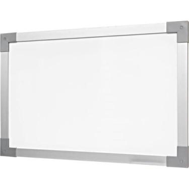 Imagem de Quadro Branco Moldura Madeira 200X120Cm Soft Prime Prata - Stalo